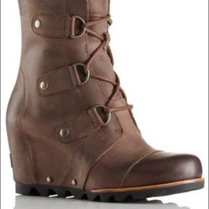 Sorel Joan of Arctic Leather Wedge Mid Boot